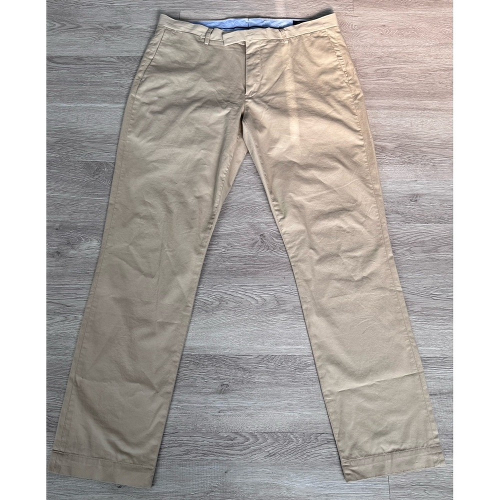 Mens Polo Ralph Lauren Stretch‎ Straight Fit Pants Chino Kakie 36x34 - Picture 3 of 11